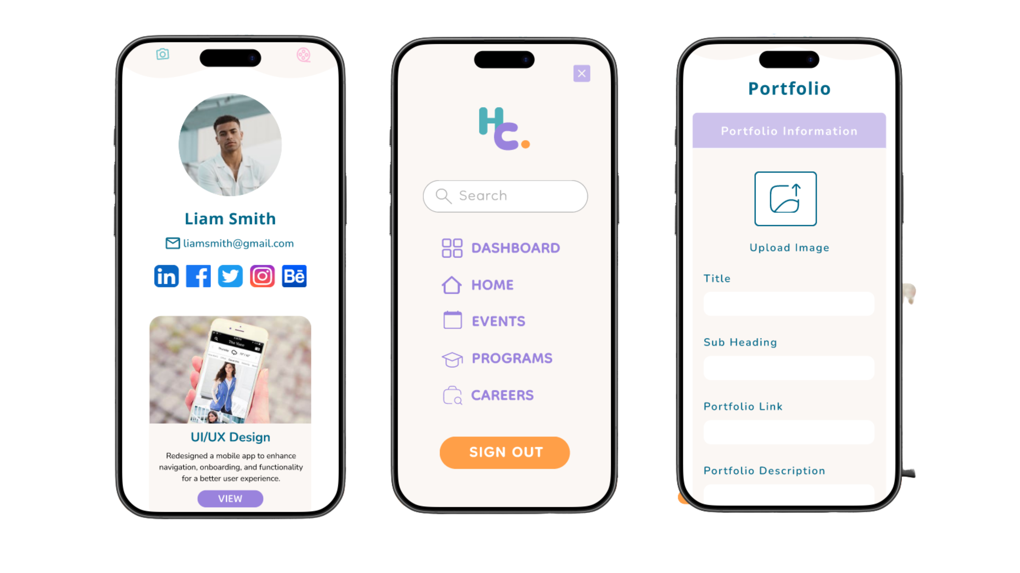 A high-fidelity mobile version of the Humber Current website displayed on a smartphone screen. The design features a sleek and modern layout optimized for smaller screens, ensuring a seamless user experience. 